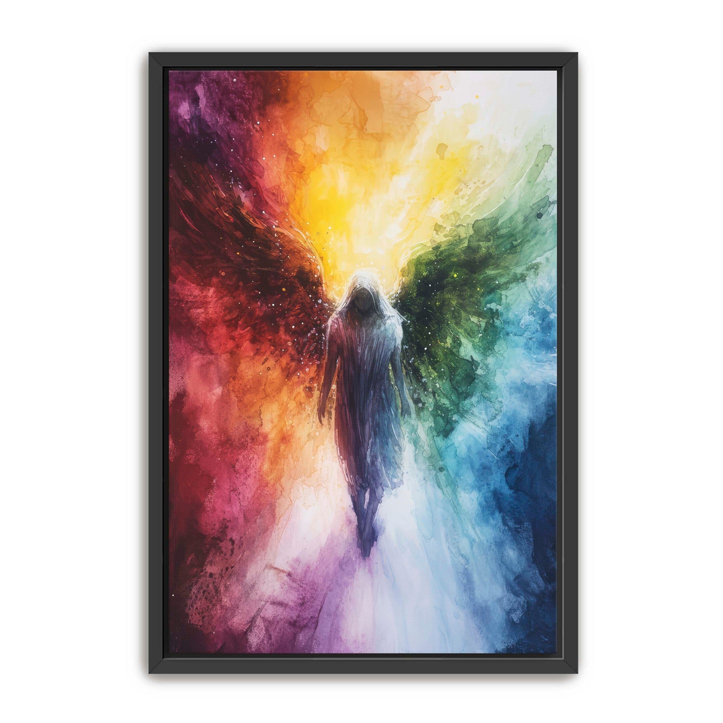 Abstract Rainbow Angel Painting