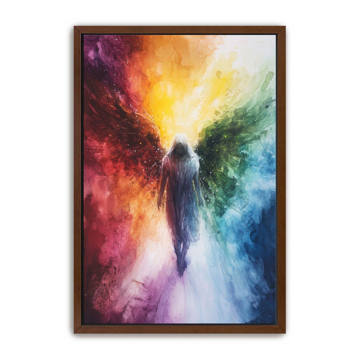 Abstract Rainbow Angel Painting