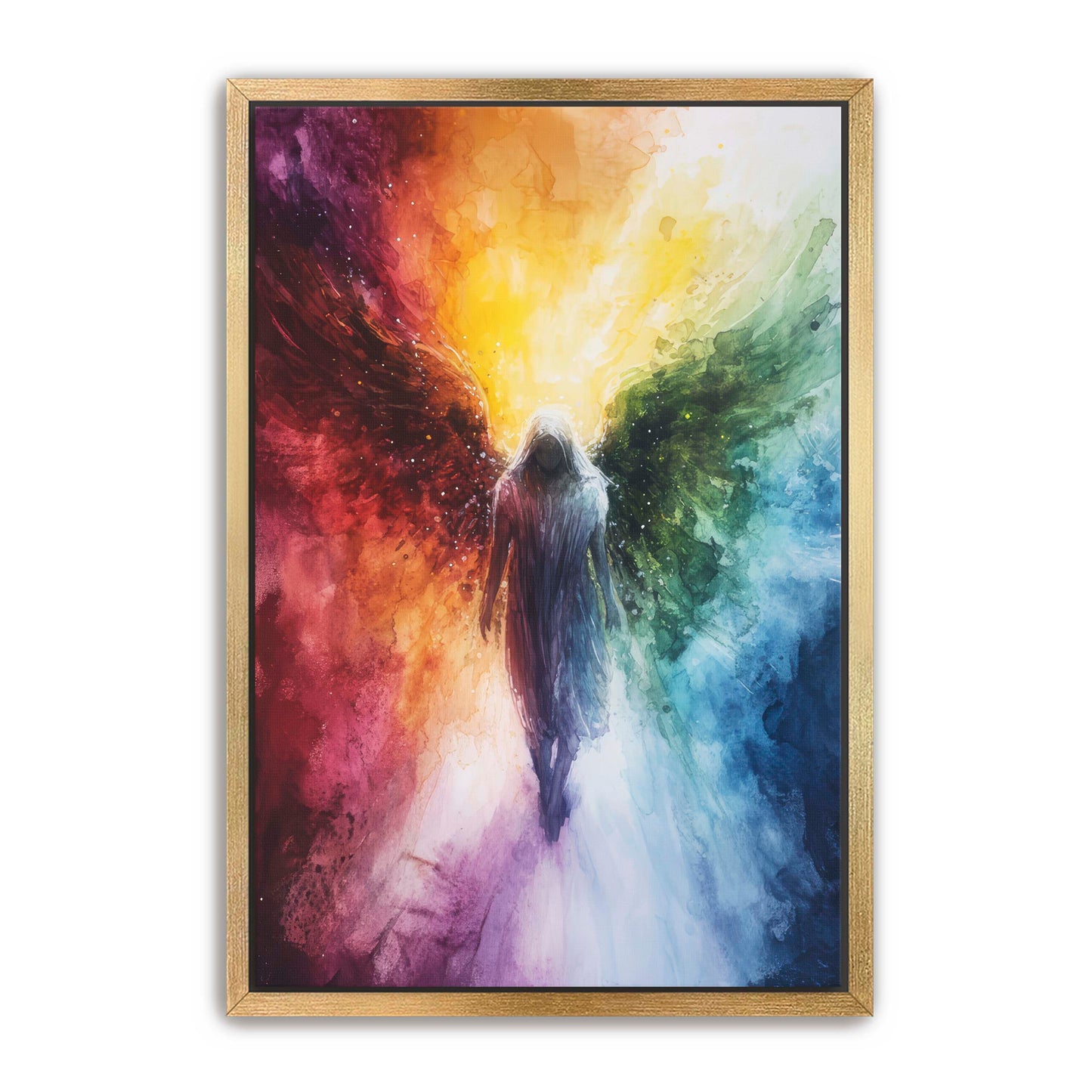 Abstract Rainbow Angel Painting