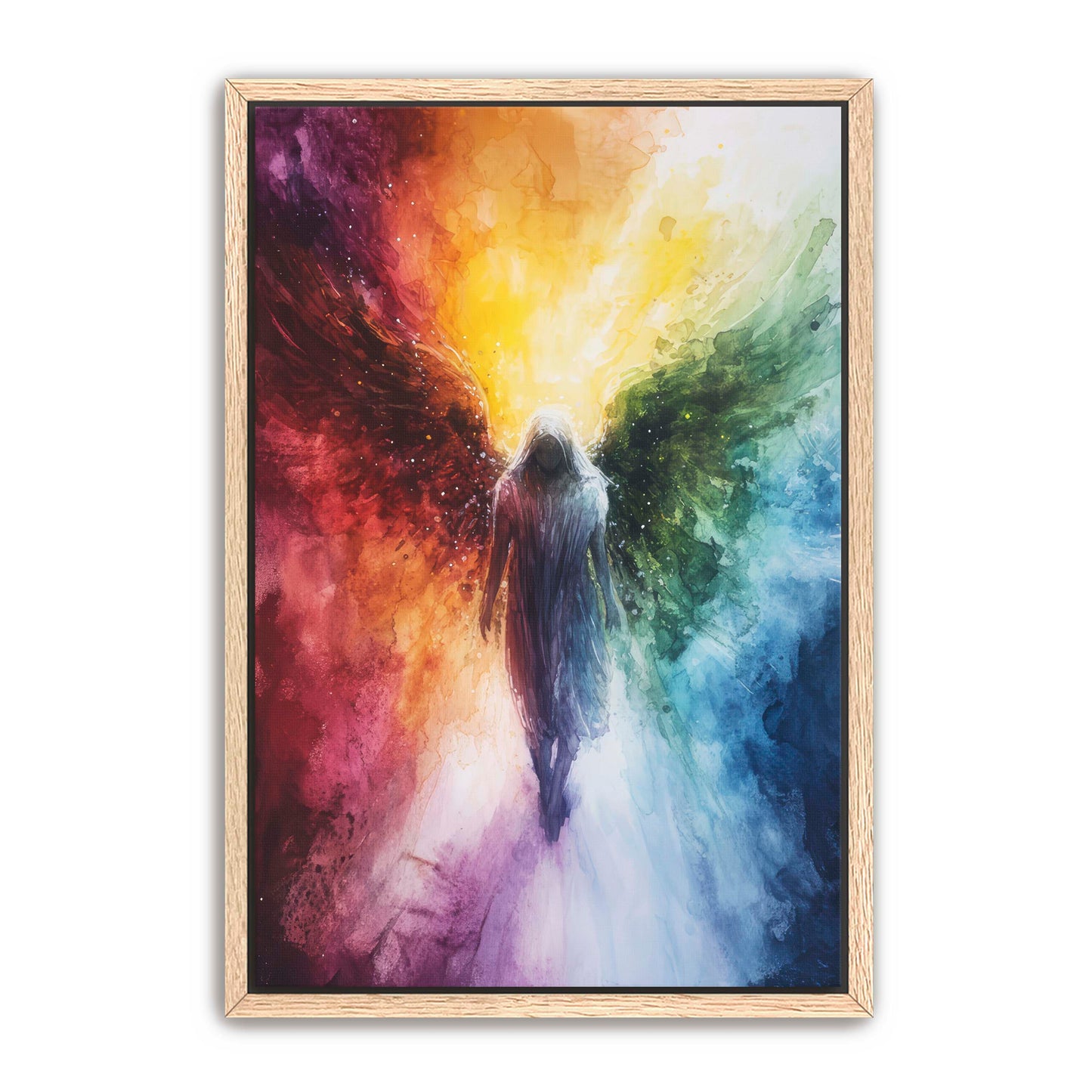 Abstract Rainbow Angel Painting