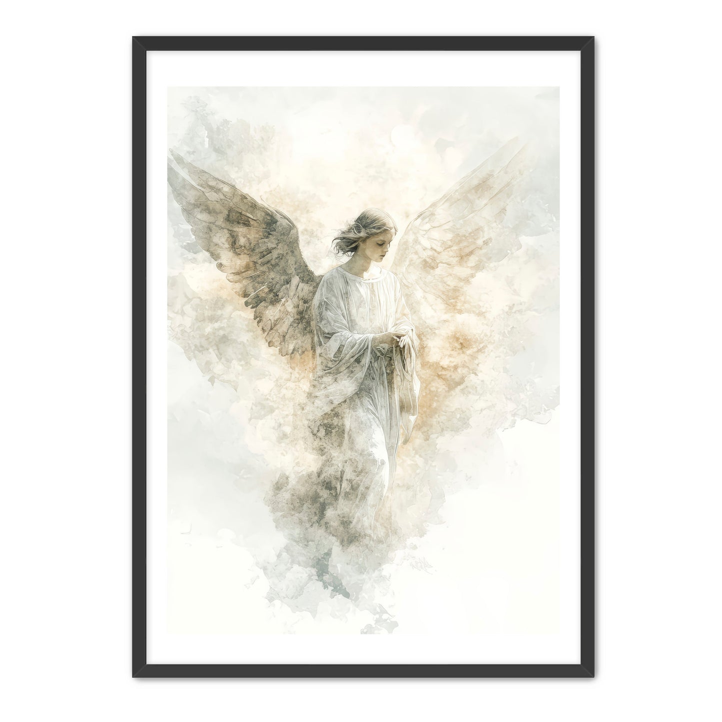 Abstract Watercolor Angel Painting