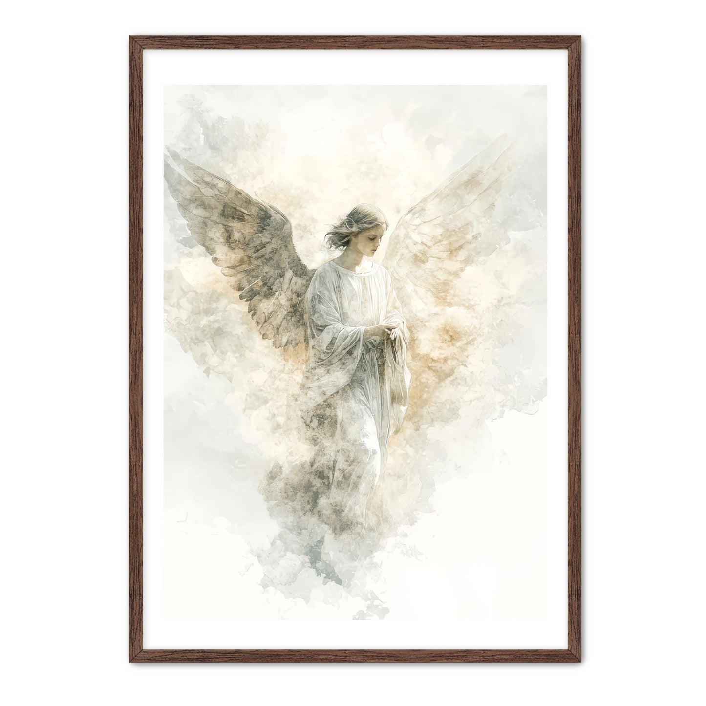 Abstract Watercolor Angel Painting