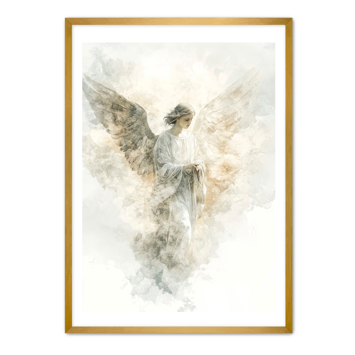 Abstract Watercolor Angel Painting