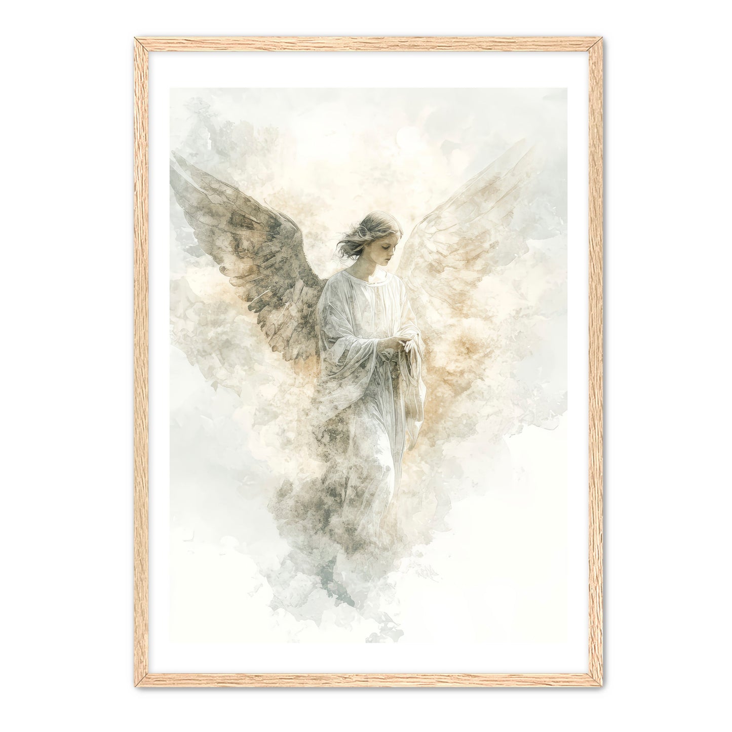 Abstract Watercolor Angel Painting