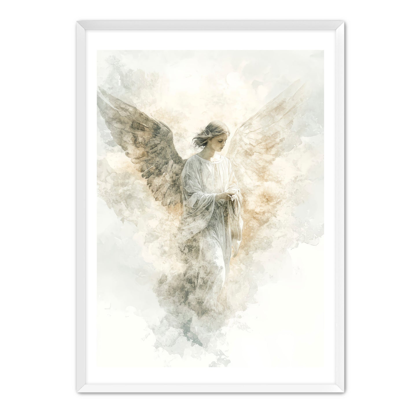 Abstract Watercolor Angel Painting