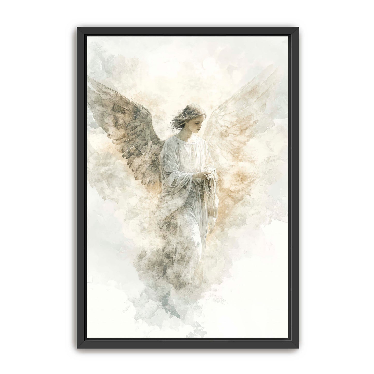 Abstract Watercolor Angel Painting