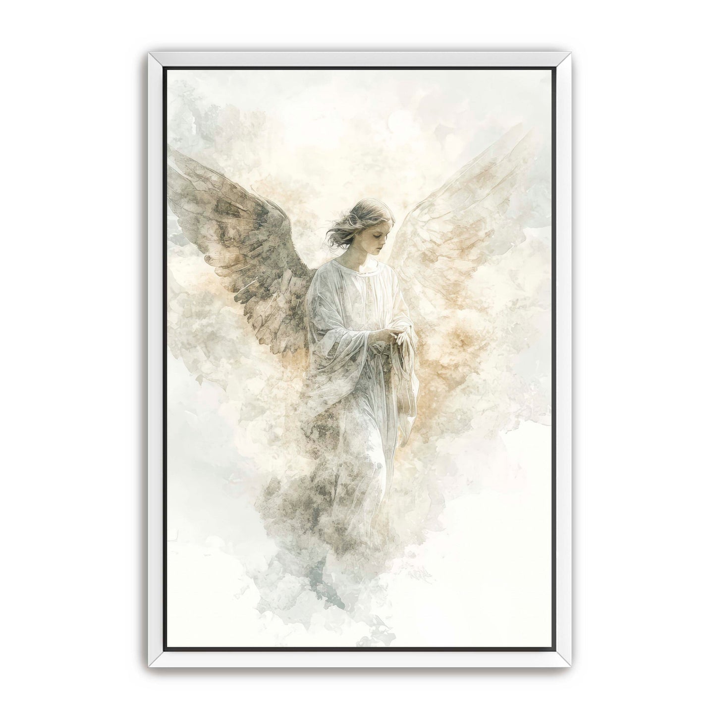 Abstract Watercolor Angel Painting