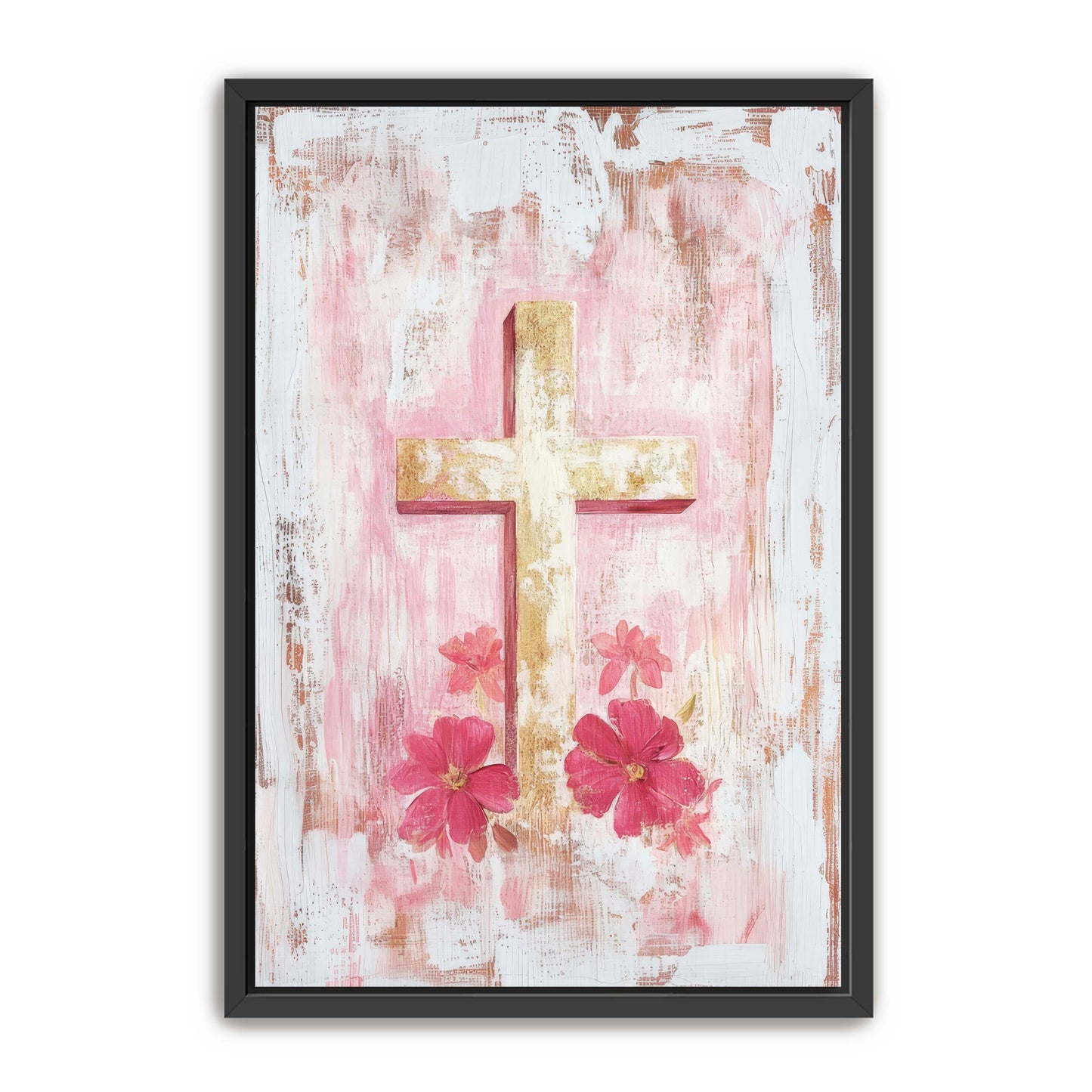 Boho Faded Art Print of Cross