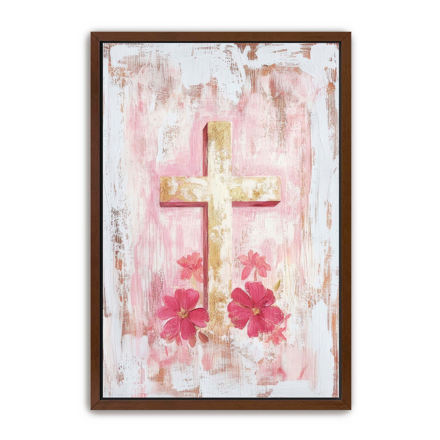 Boho Faded Art Print of Cross