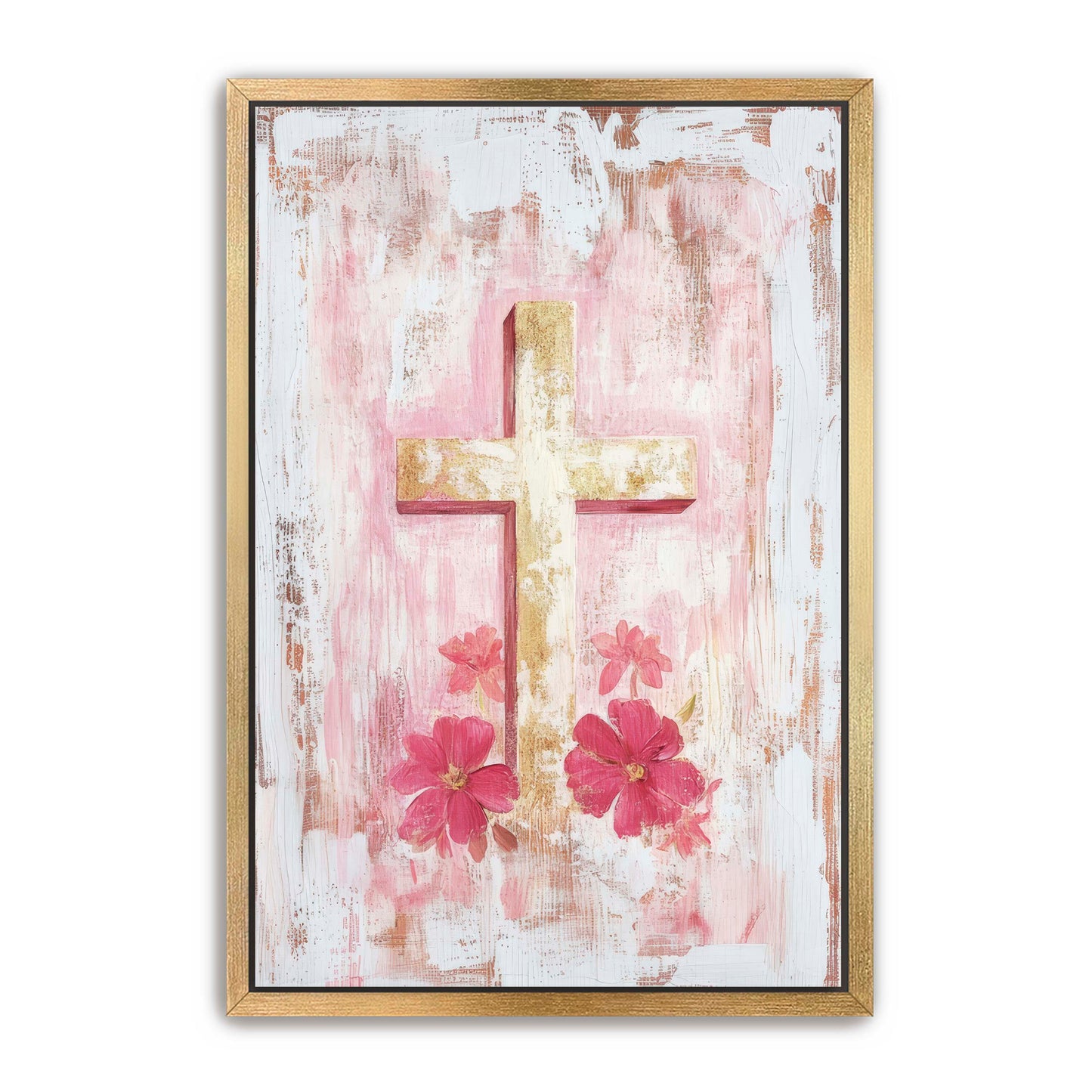 Boho Faded Art Print of Cross