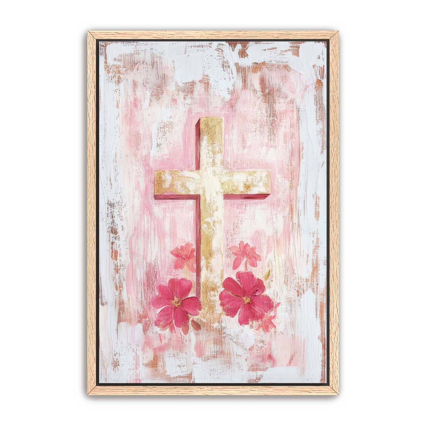 Boho Faded Art Print of Cross