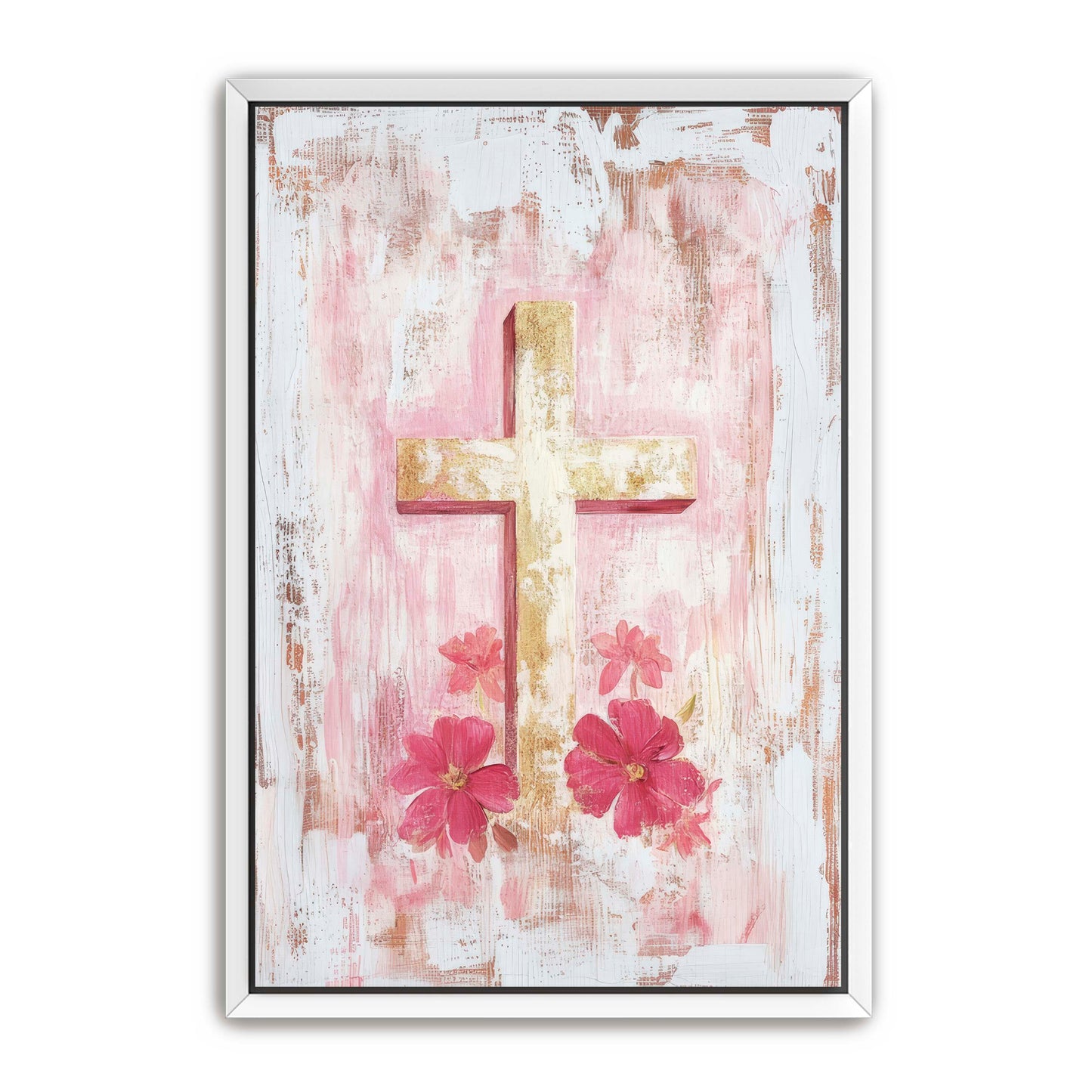 Boho Faded Art Print of Cross