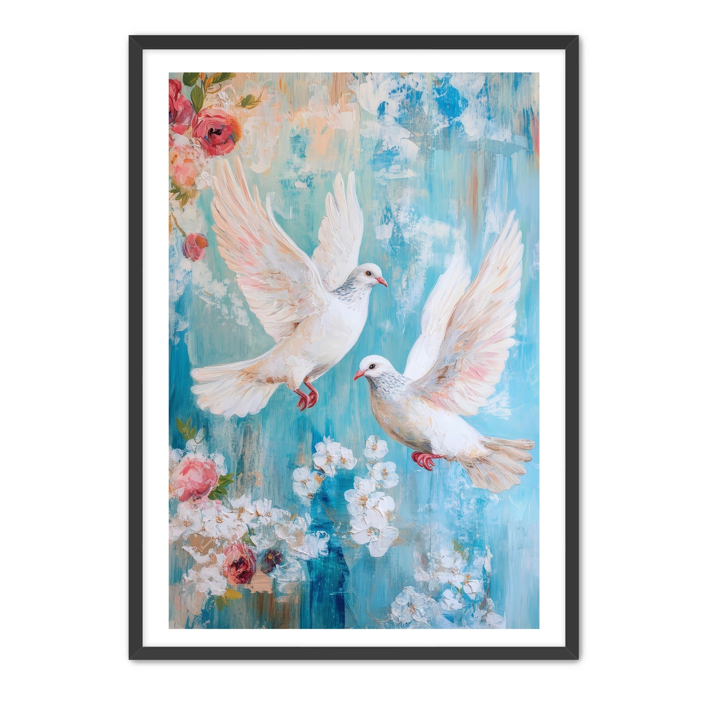 Boho Print of Doves Duo