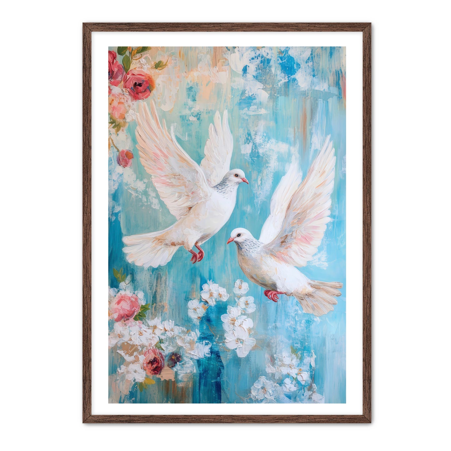 Boho Print of Doves Duo