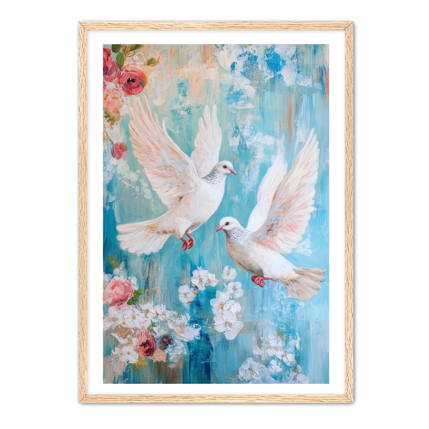 Boho Print of Doves Duo