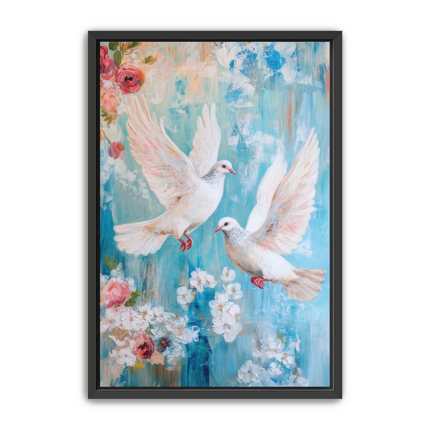 Boho Print of Doves Duo