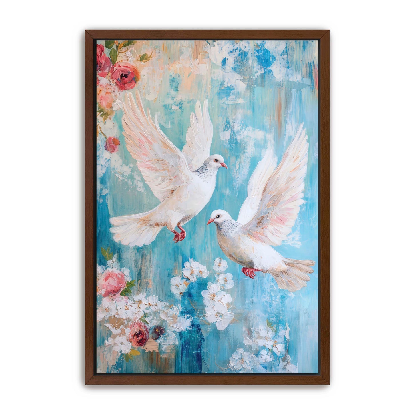 Boho Print of Doves Duo