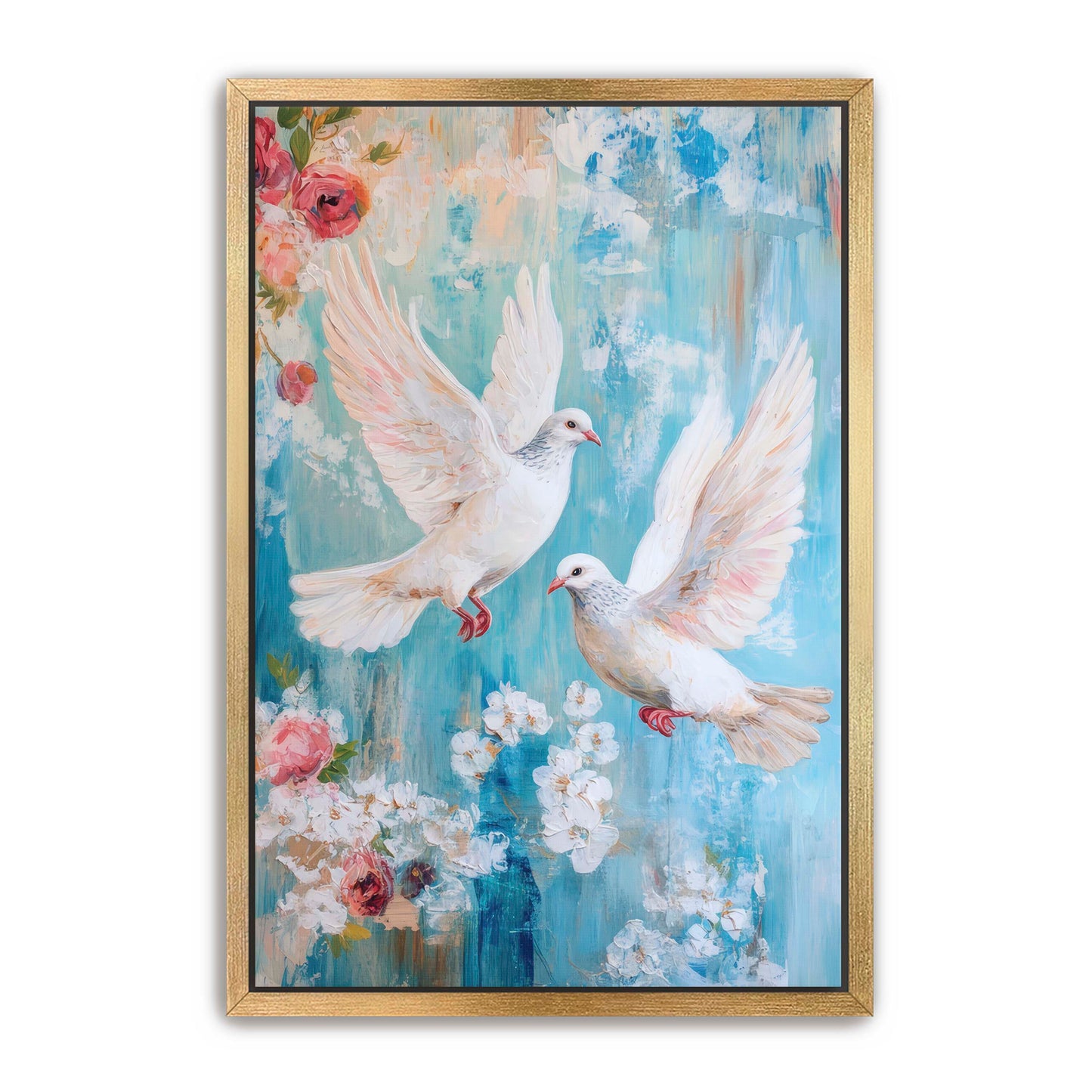 Boho Print of Doves Duo