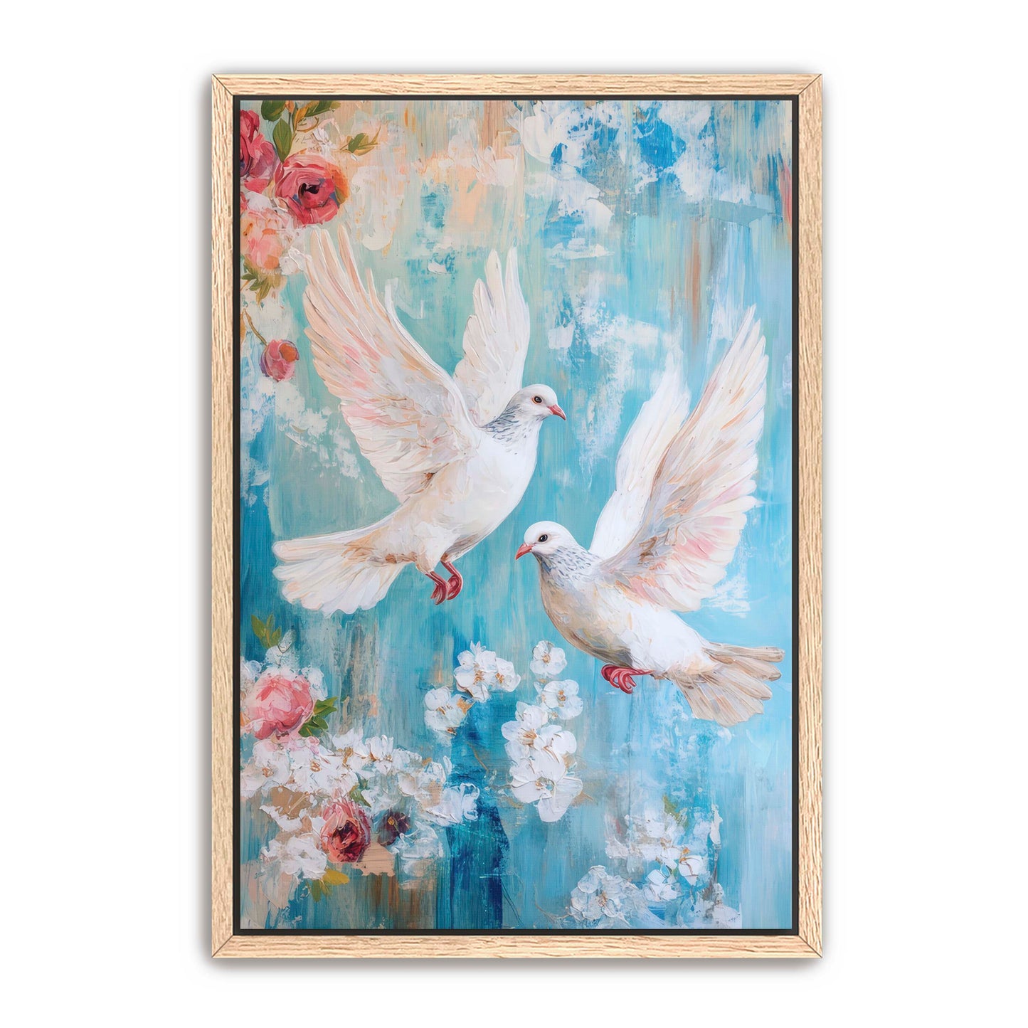Boho Print of Doves Duo