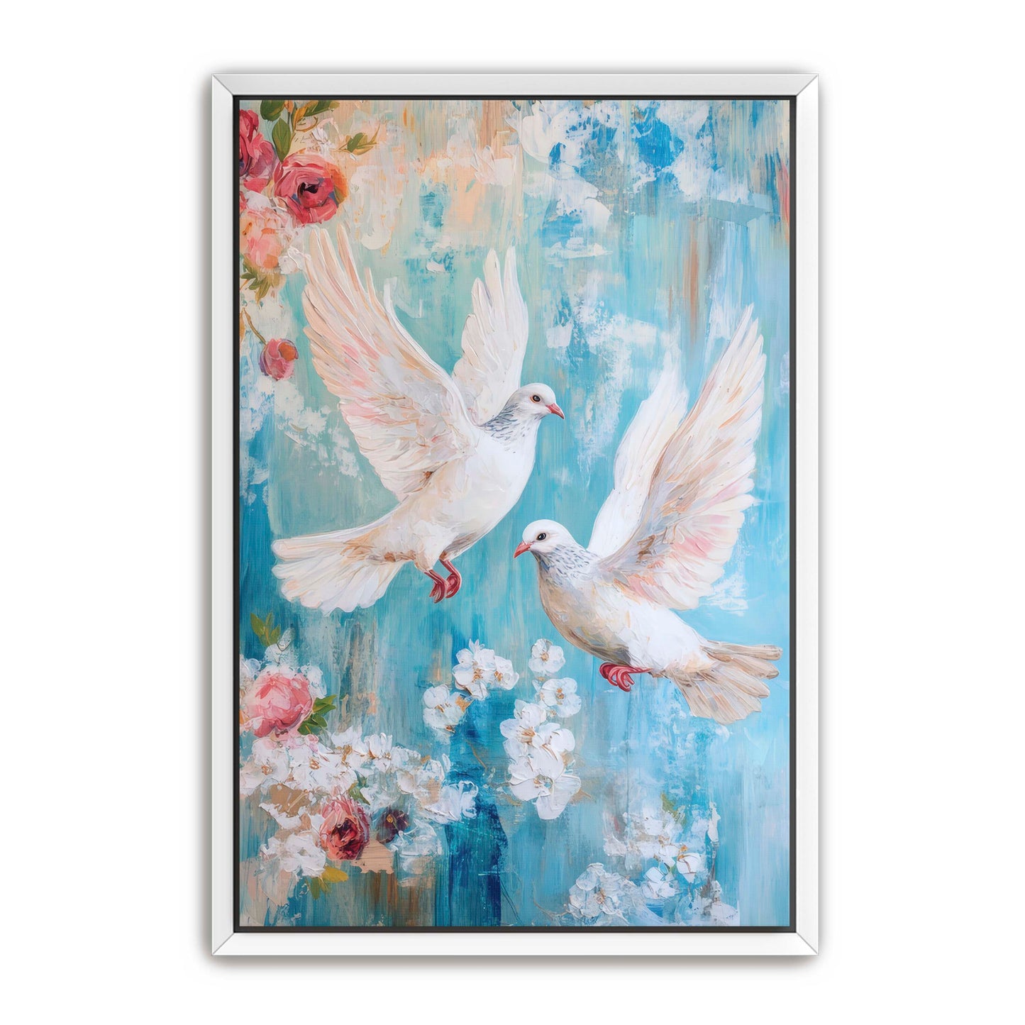 Boho Print of Doves Duo