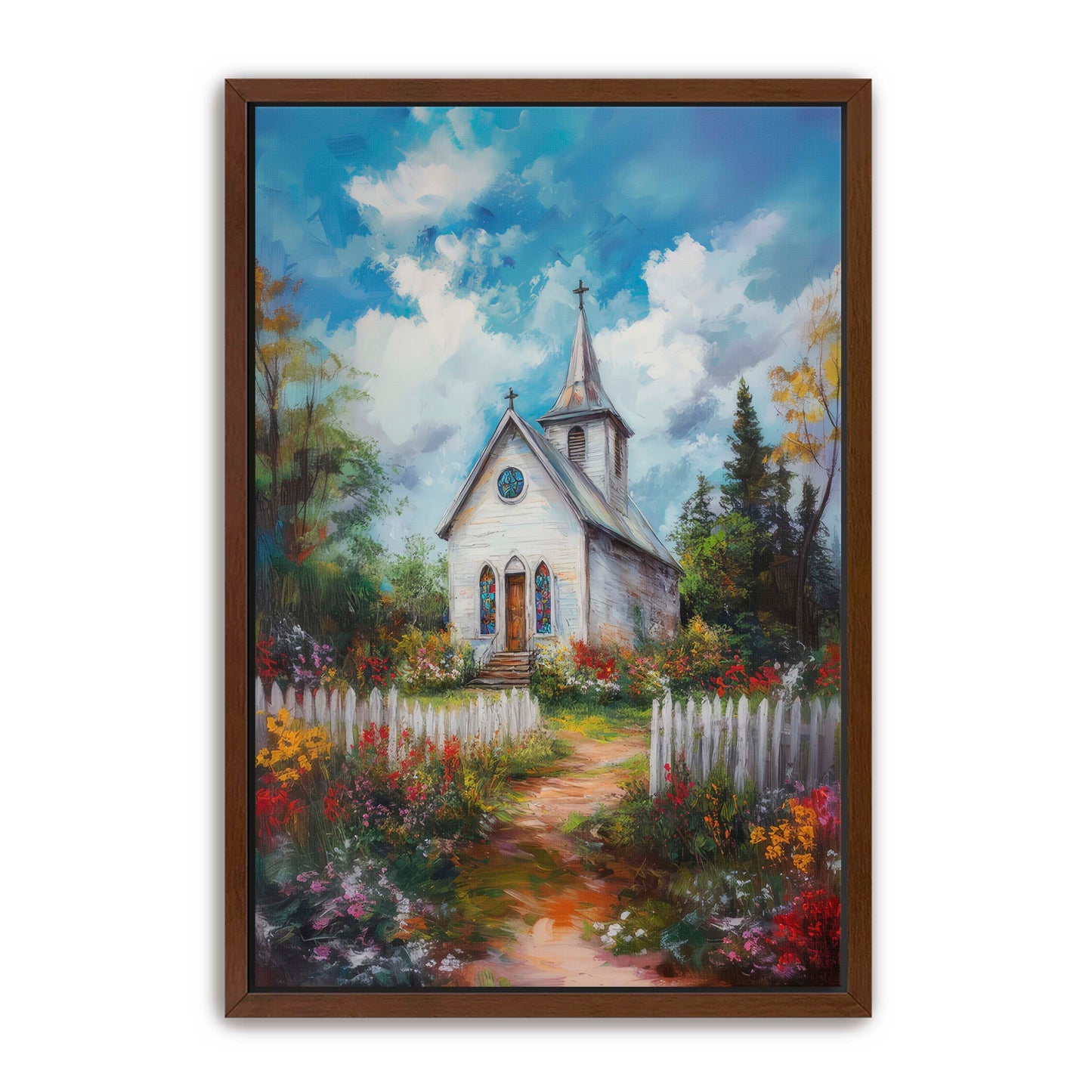 Chapel with Picket Fence