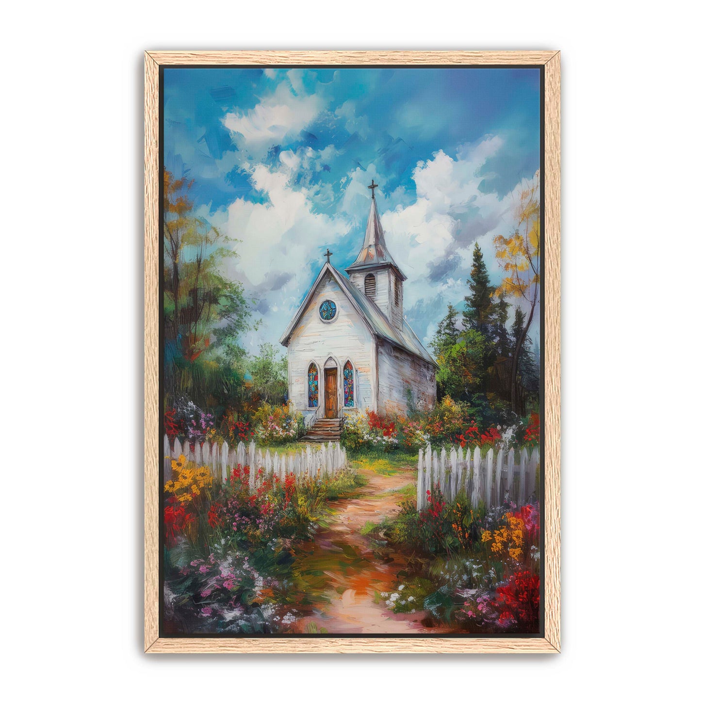 Chapel with Picket Fence