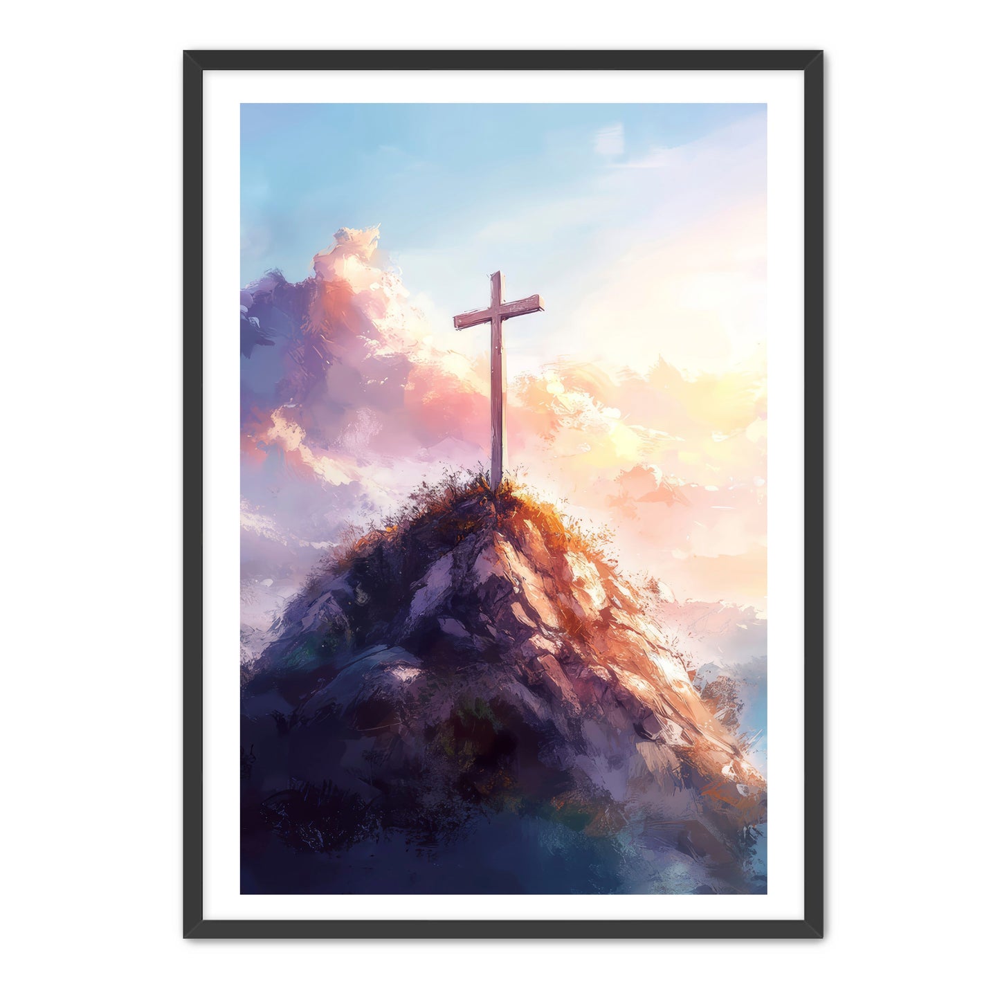 Christian Cross on the Rock