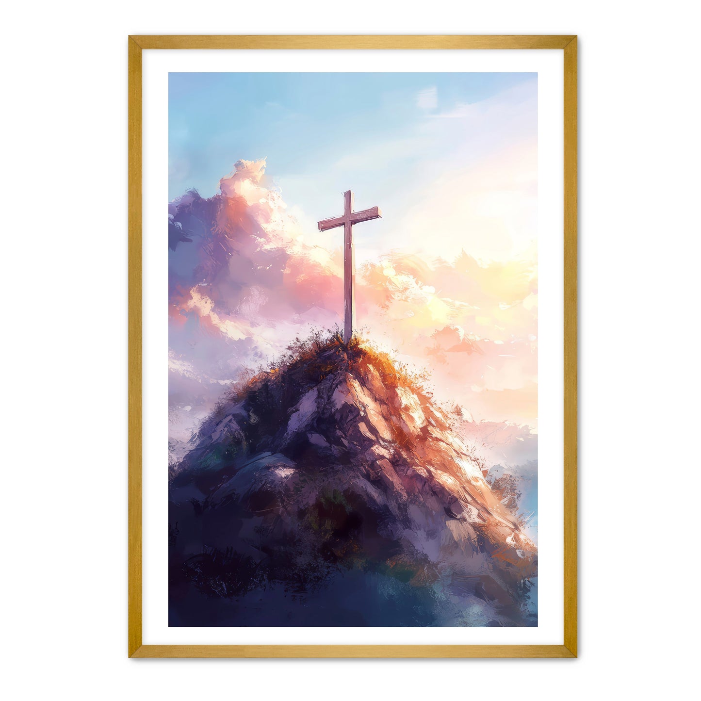 Christian Cross on the Rock