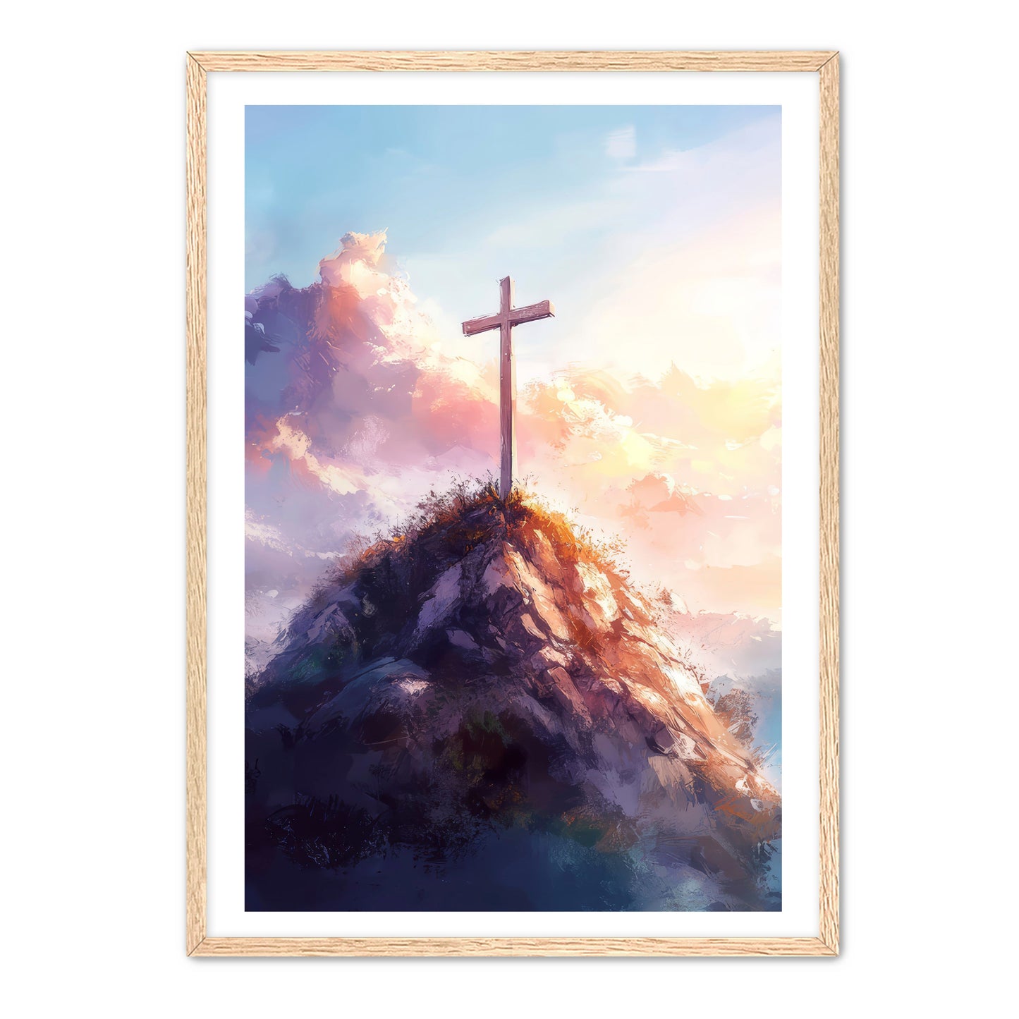 Christian Cross on the Rock