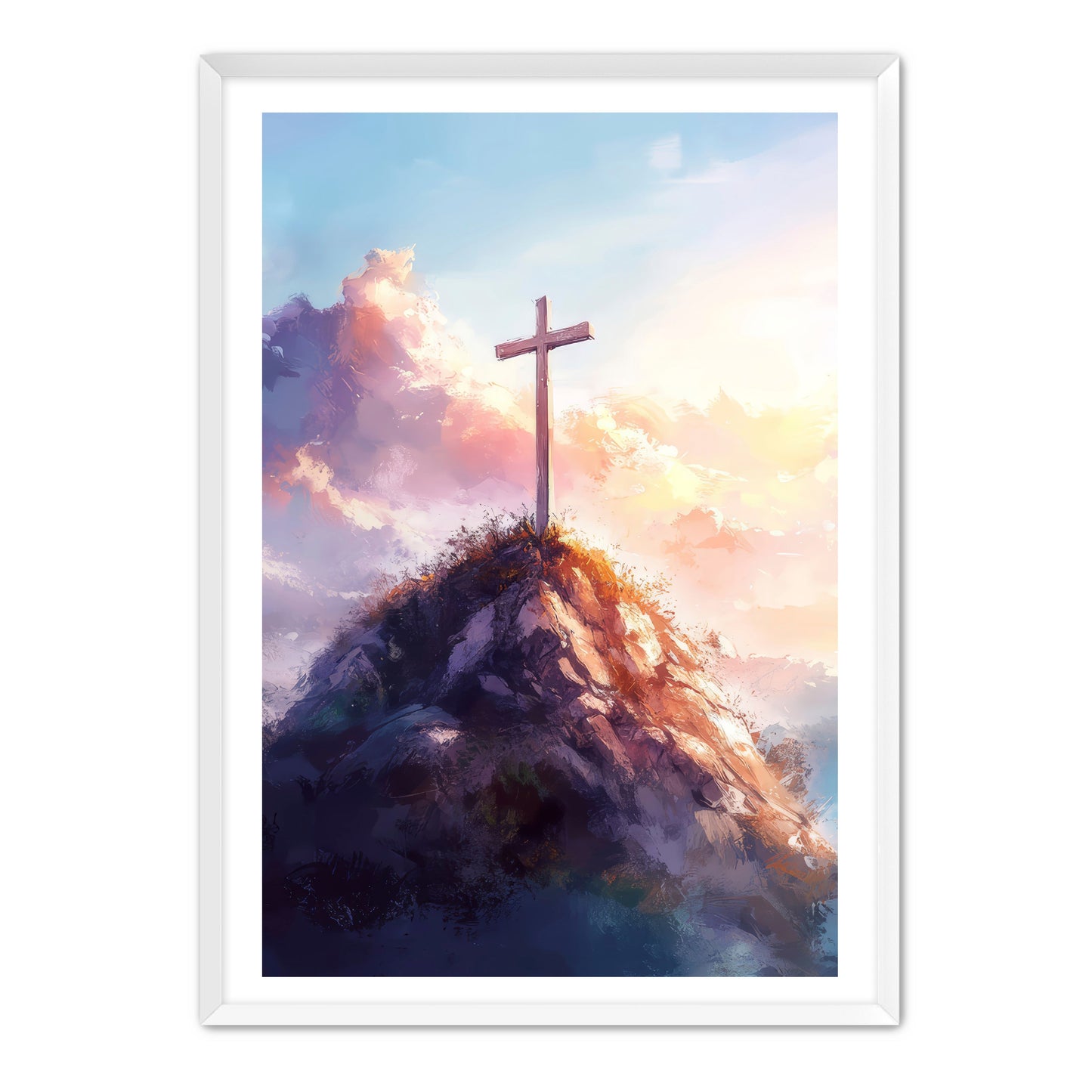 Christian Cross on the Rock
