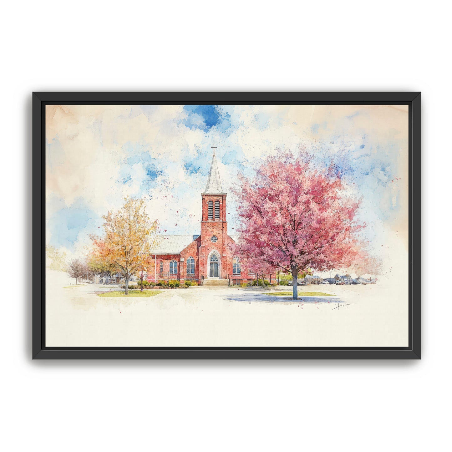 Church Watercolor Print