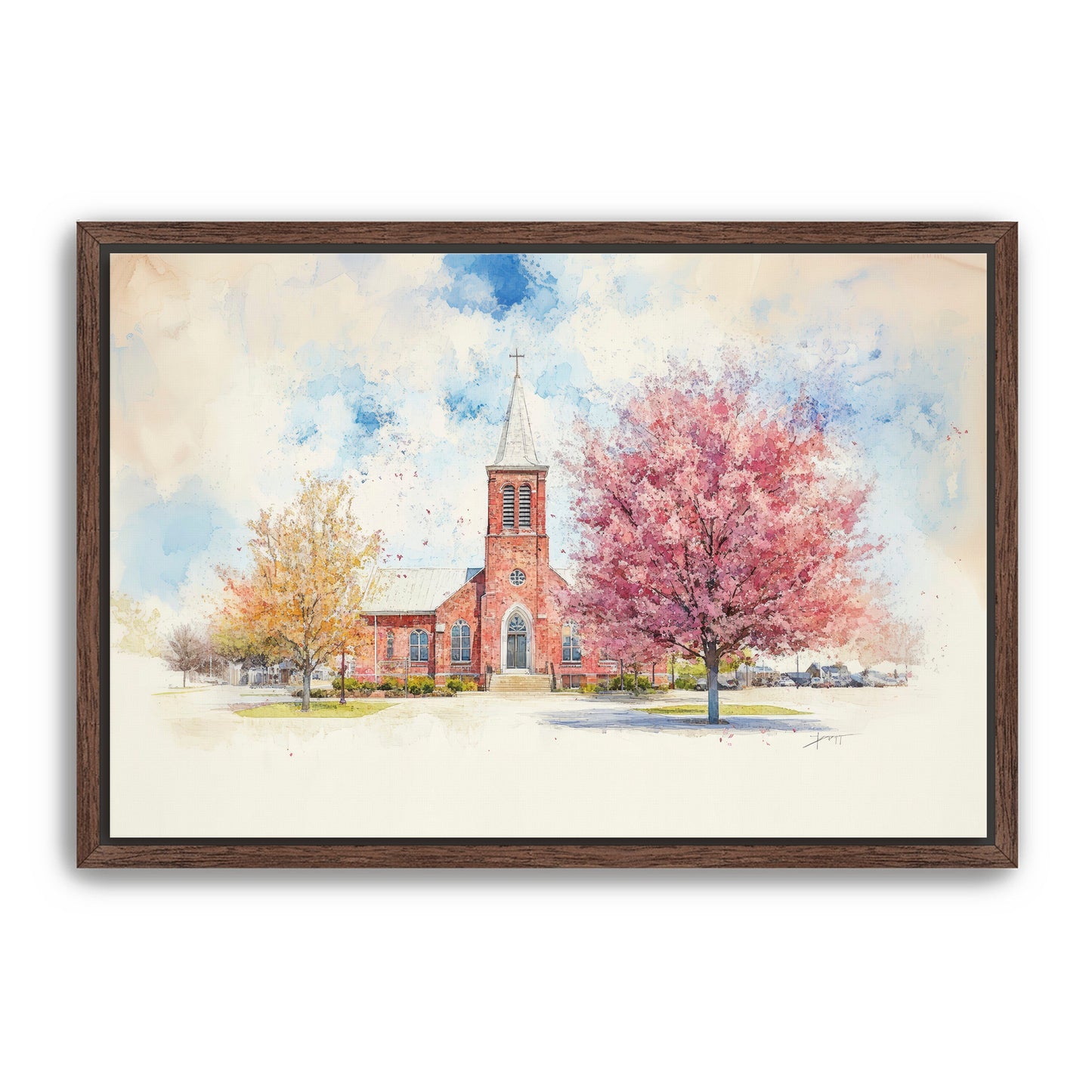Church Watercolor Print