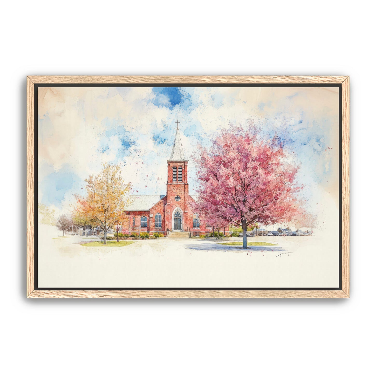 Church Watercolor Print