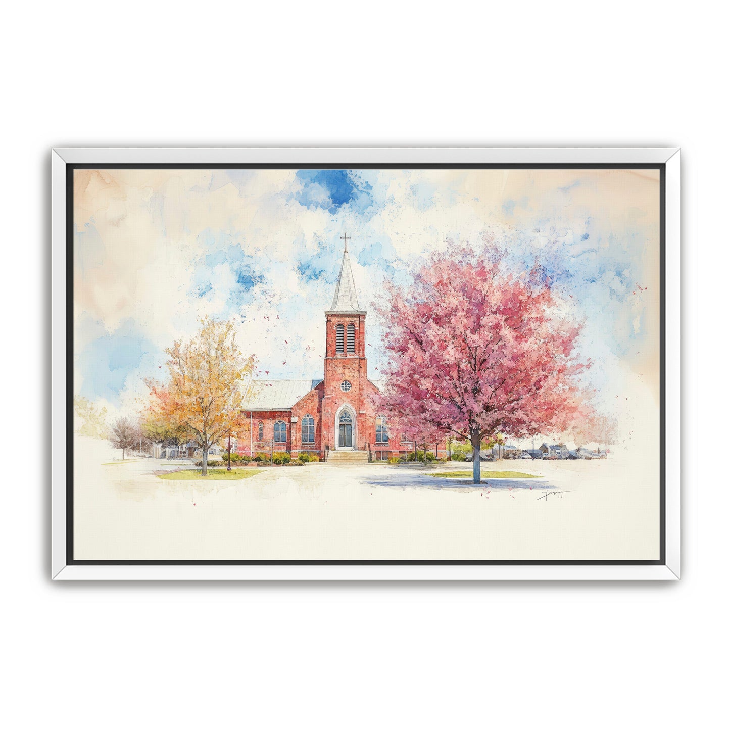 Church Watercolor Print