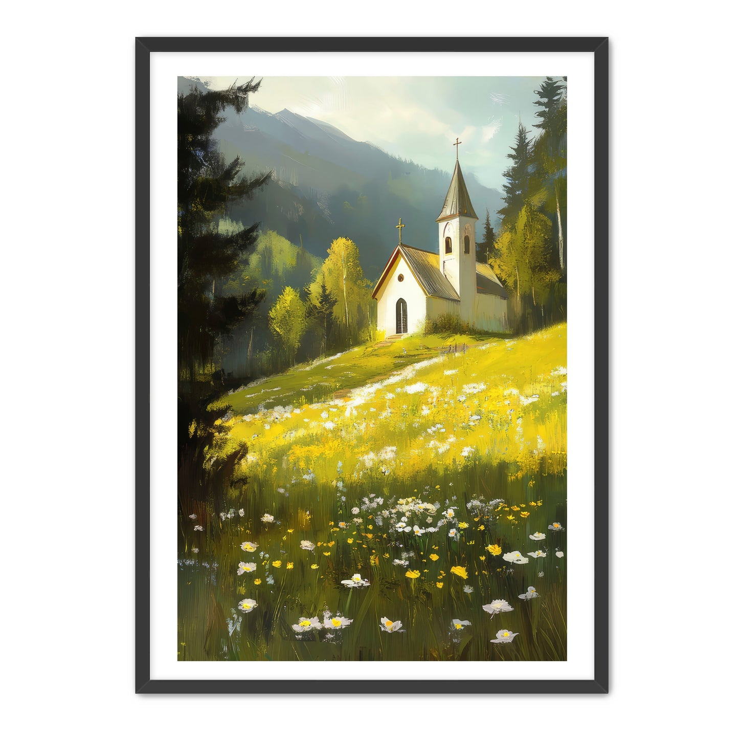 Church by Meadow