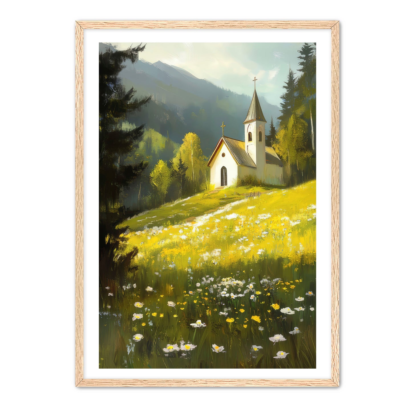 Church by Meadow