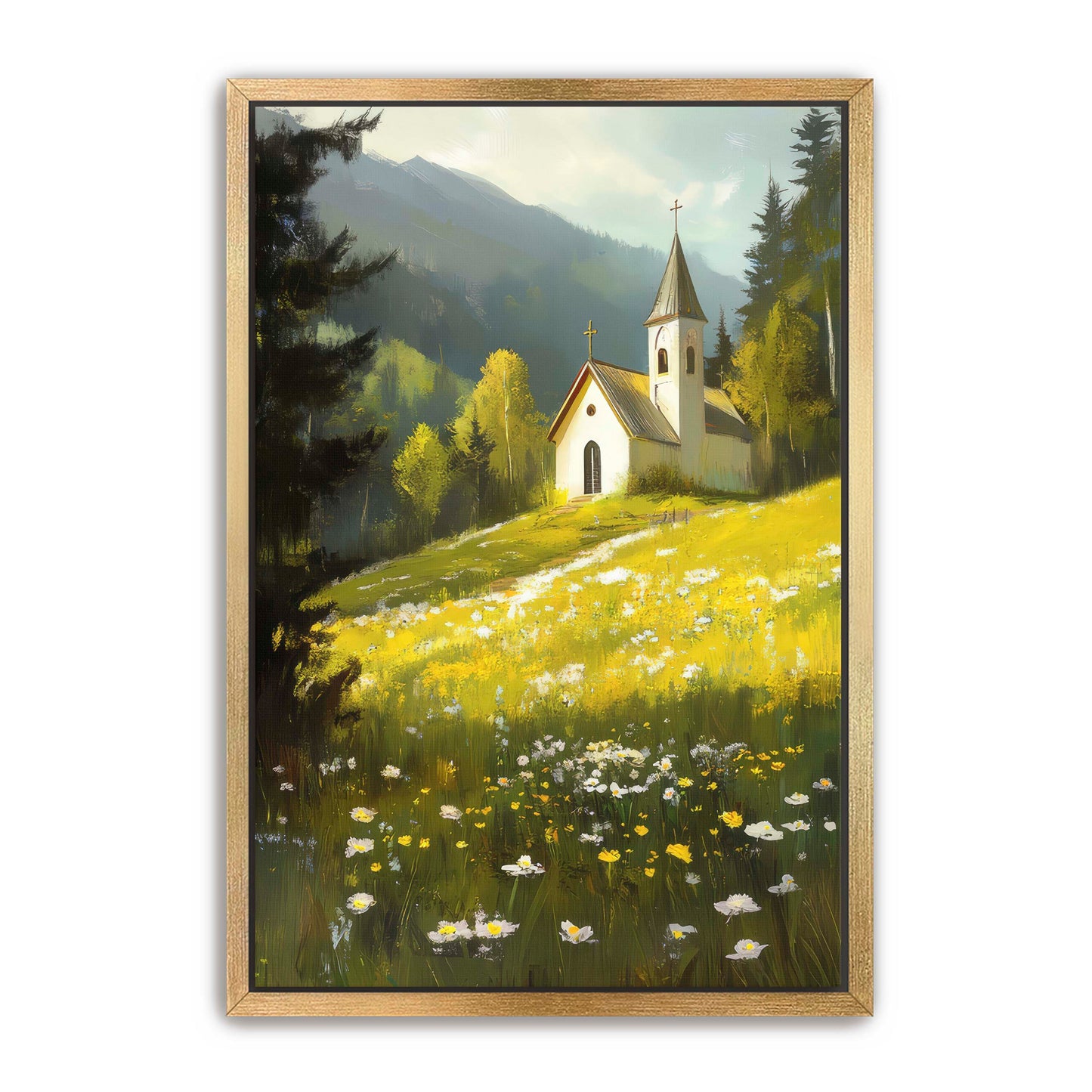 Church by Meadow