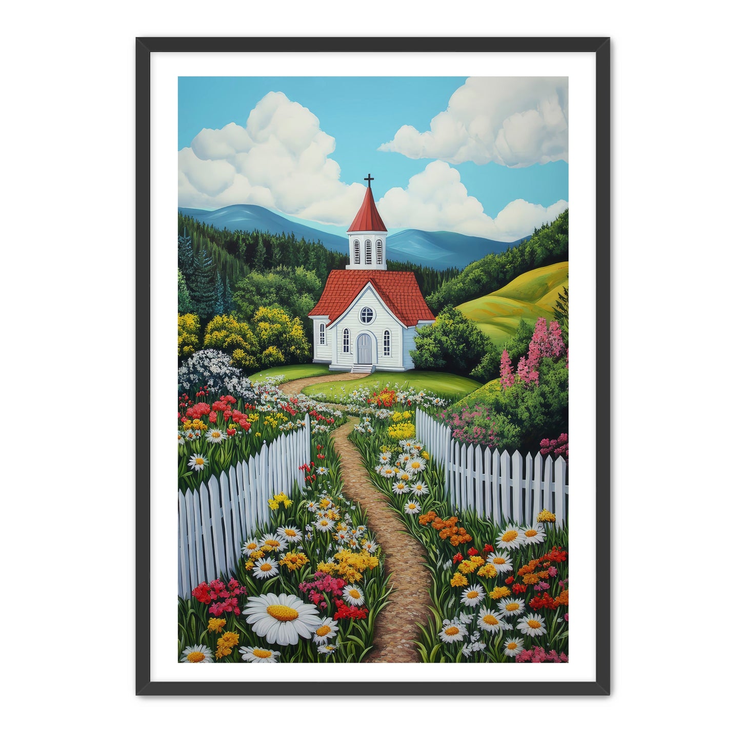 Church with Flower Path