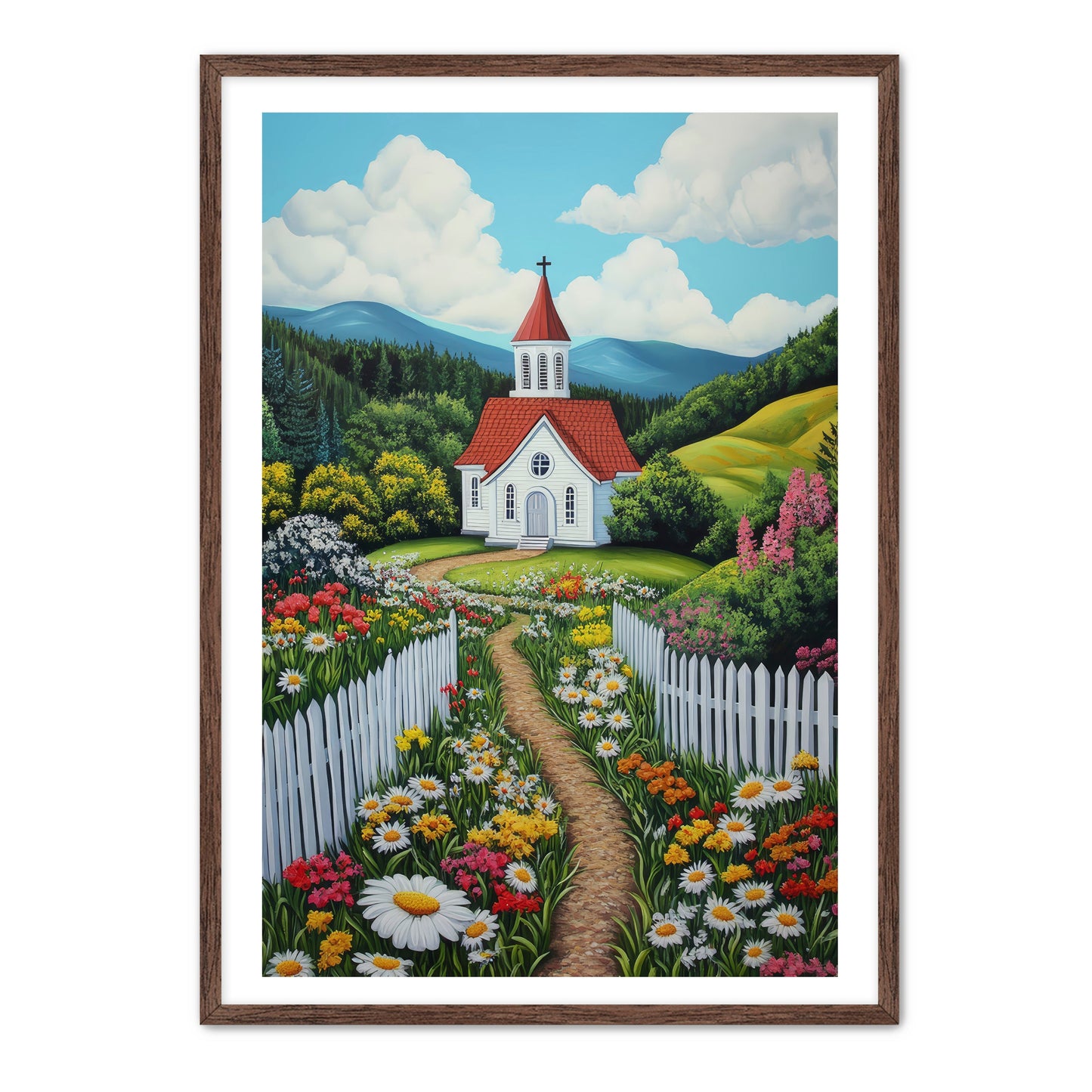 Church with Flower Path