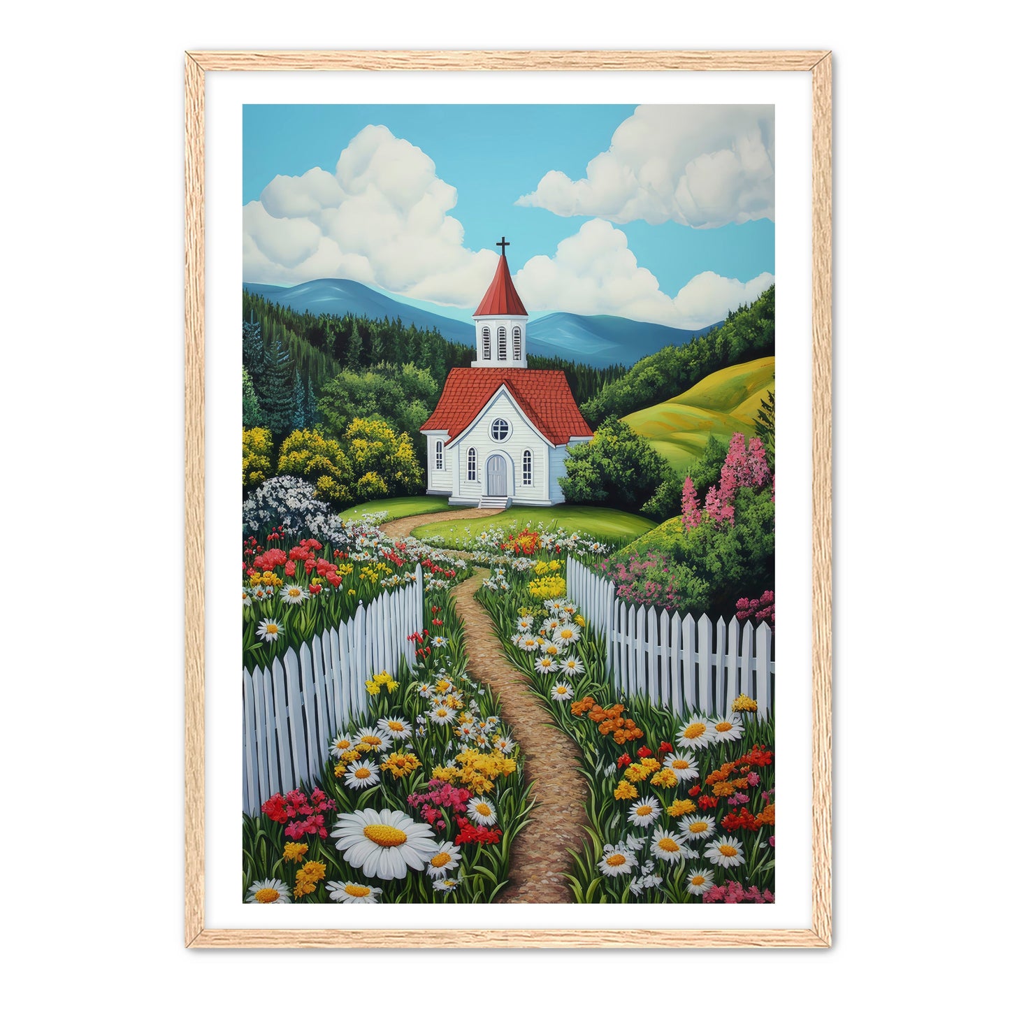 Church with Flower Path