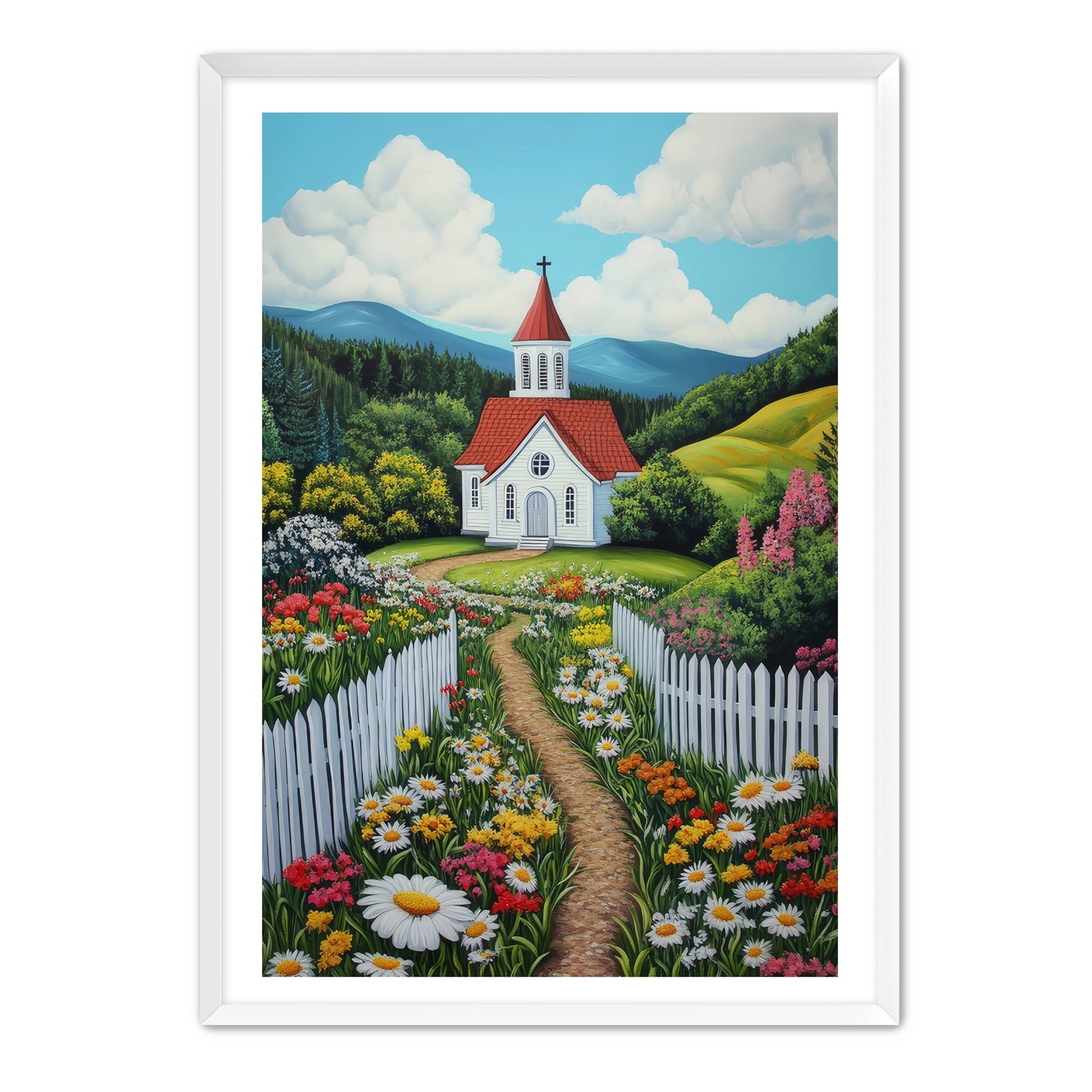 Church with Flower Path