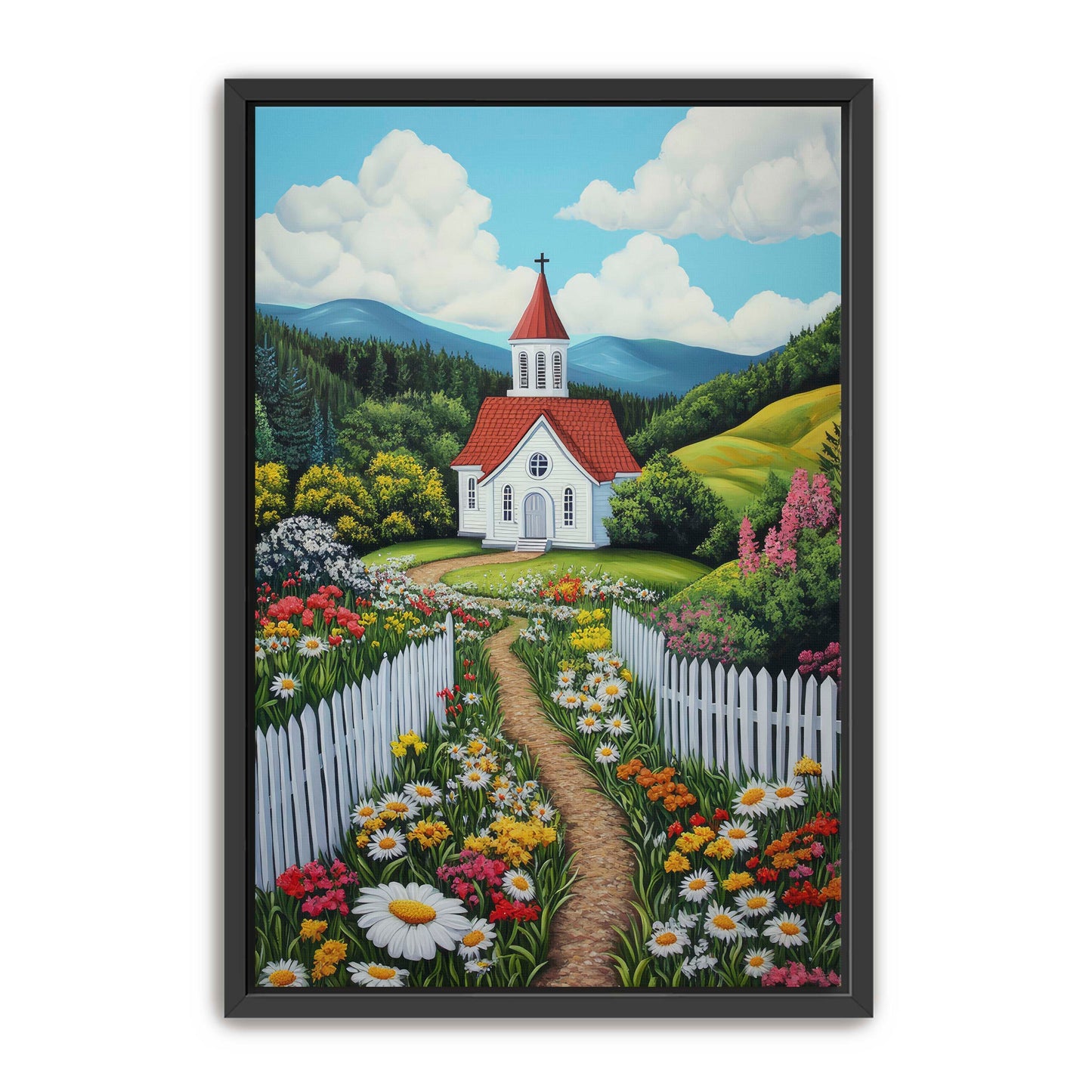 Church with Flower Path