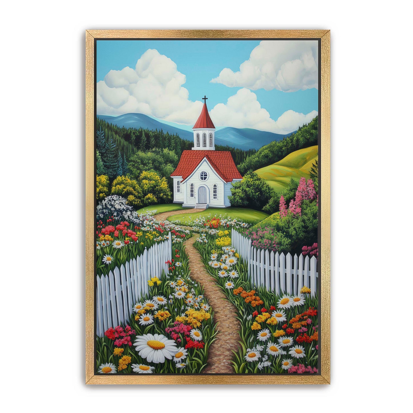 Church with Flower Path