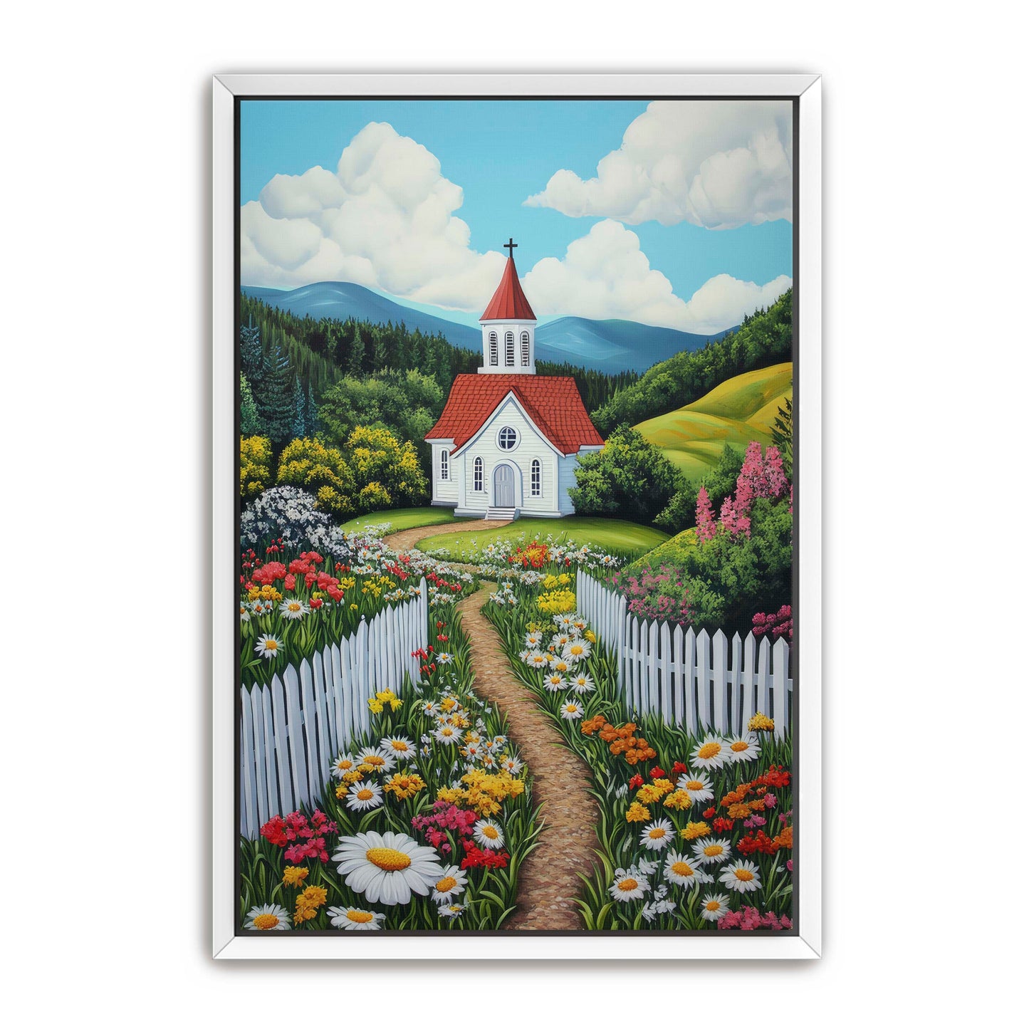 Church with Flower Path