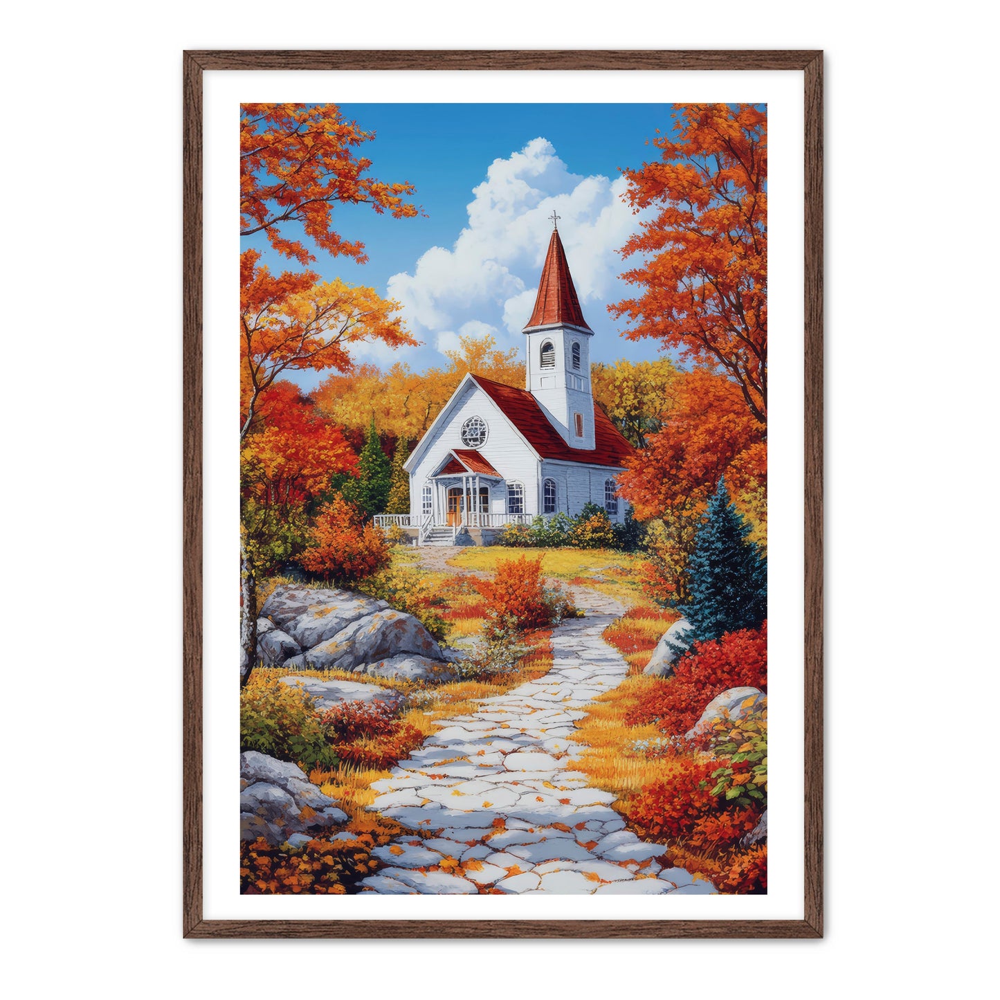 Church with Stone Path