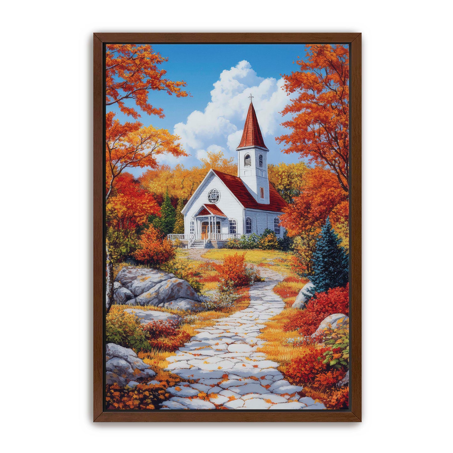 Church with Stone Path