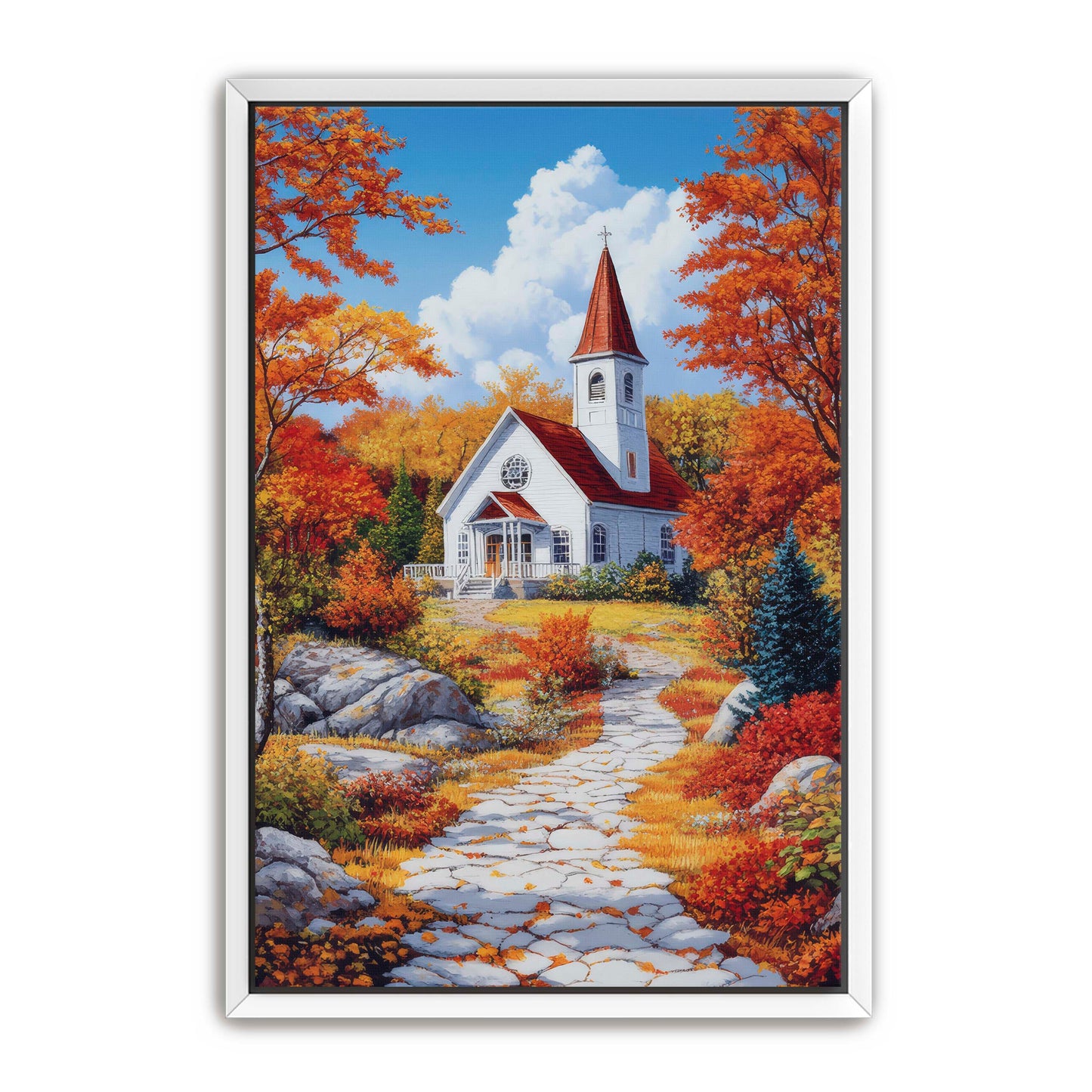 Church with Stone Path
