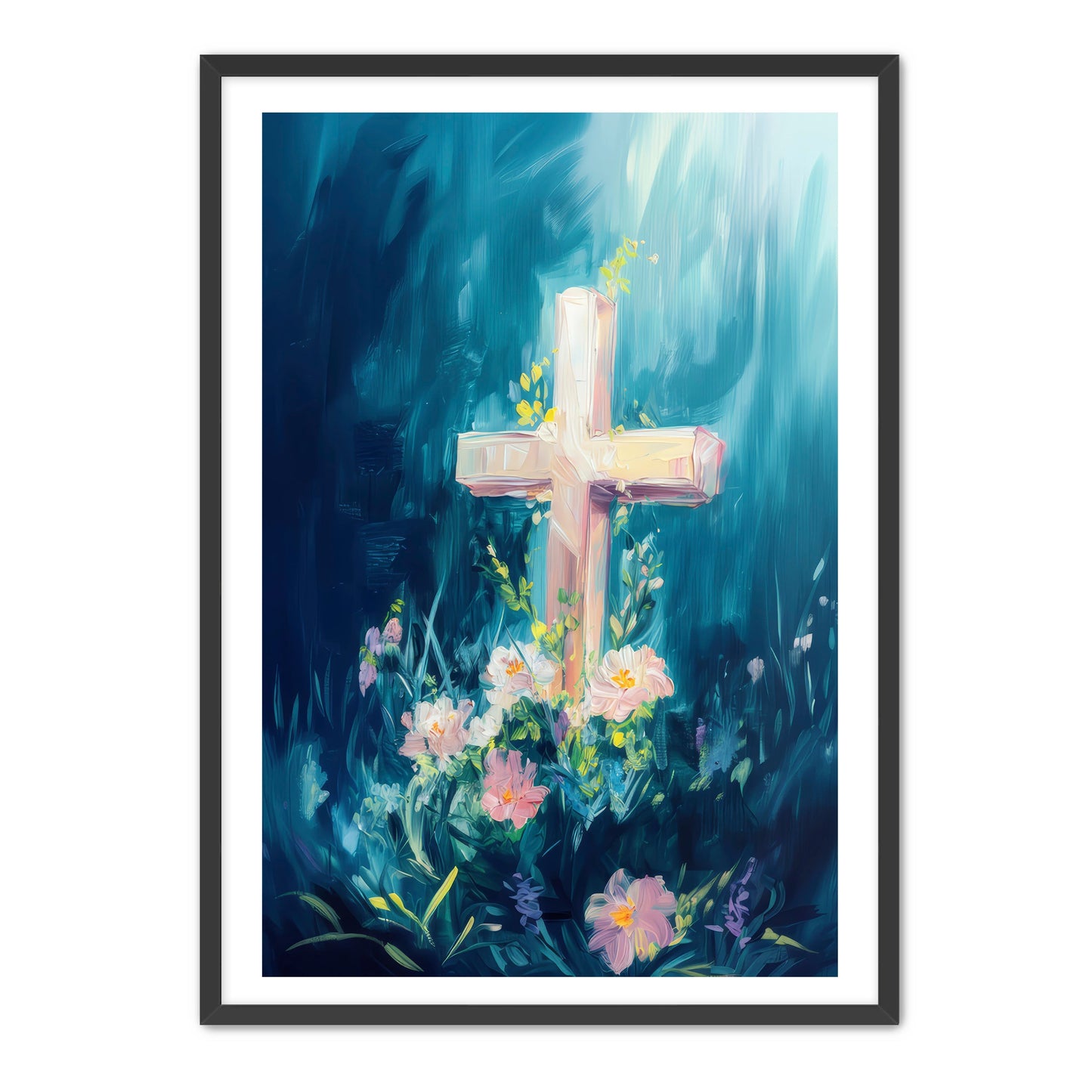 Cross Abstract Flowers