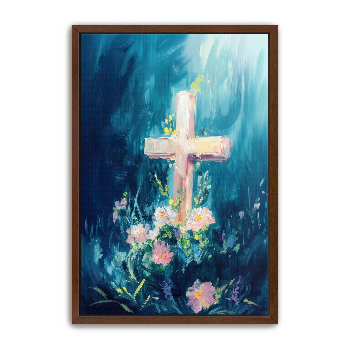 Cross Abstract Flowers
