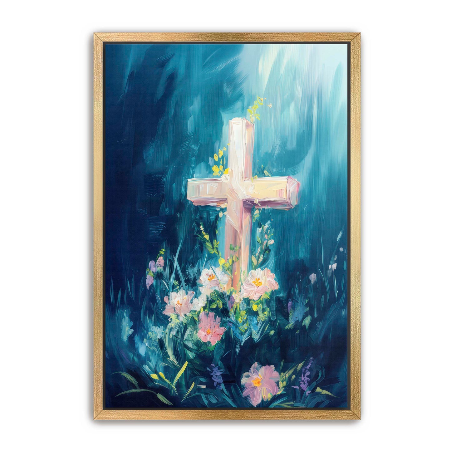 Cross Abstract Flowers
